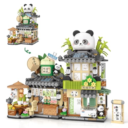 City Tea House Building Blocks Set, aufklappbare Panda Construction Tea Shop Building Toys für Jungen Mädchen Alter 8+, 860pcs Mini Bricks City Tea House Building Blocks Set, aufklappbare Panda Construction Tea Shop Building Toys für Jungen Mädchen Alter 8+, 860pcs Mini Bricks von MindBox