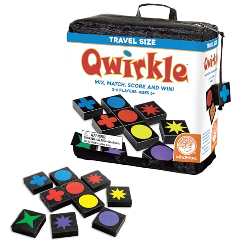 Mindware , Qwirkle: Travel Edition , Miniature Game , Ages 6+ , 2-4 Players , 45 Minutes Playing Time von MindWare