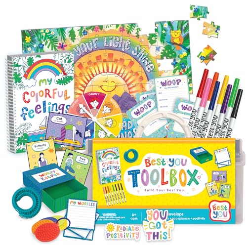 MindWare Best You Toolbox: Yoga- und Achtsamkeitspraktiken für Kinder – inklusive Malaktivitäten, Yoga-Übungen, Puzzles, CBT-Werkzeuge für emotionale Regulierung und mehr von MindWare