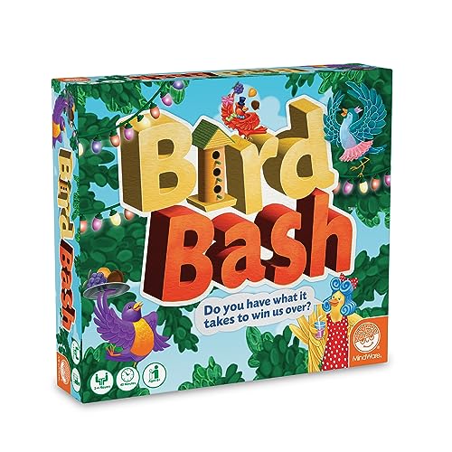 MindWare Bird Bash Family Brettspiel für 2-4 Spieler – einfach zu lernen und in 40 Minuten zu spielen – Punkte sammeln mit Aktionskarten – lustige Brettspiele für Kinder ab 8 Jahren, (CSGBIRD) von MindWare