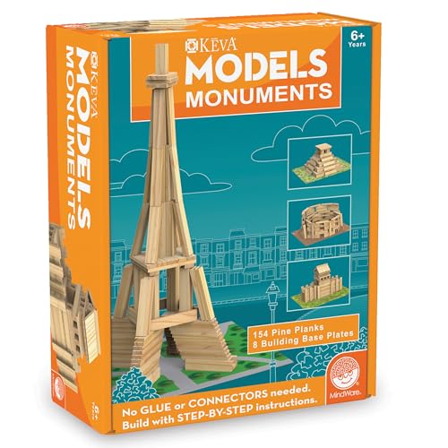 MindWare KEVA Models Monuments – 154 Holzbauplanken & Schritt-für-Schritt-Anleitung zum Bauen ikonischer Weltdenkmäler MindWare KEVA Models Monuments – 154 Holzbauplanken & Schritt-für-Schritt-Anleitung zum Bauen ikonischer Weltdenkmäler von MindWare