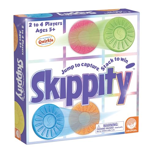MindWare Skippity – Jump-and-Capture Brettspiel für 2 bis 4 Spieler – Twist on Checkers – 100 Stück – Spaß für Kinder & Erwachsene – ab 5 Jahren MindWare Skippity – Jump-and-Capture Brettspiel für 2 bis 4 Spieler – Twist on Checkers – 100 Stück – Spaß für Kinder & Erwachsene – ab 5 Jahren von MindWare
