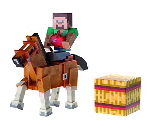 Minecraft 16594 - Mincecraft Steve Figur mit braunem Pferd und Zubehör von Minecraft
