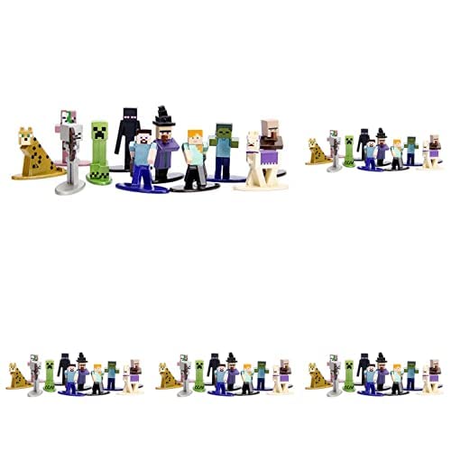 Minecraft 253261000 Nano Actionfigur Videospiel Nanofigs Blind Pack, Mehrfarbig, 5er Pack von Jada Toys