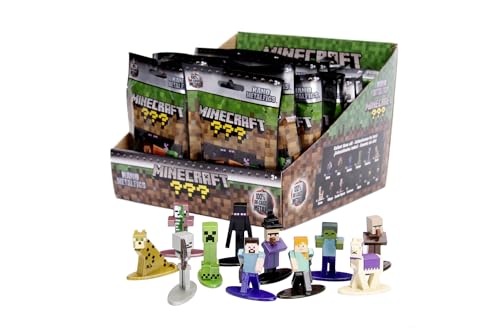 Minecraft 253261000 Nano Actionfigur Videospiel Nanofigs Blind Pack, Mehrfarbig von Jada Toys