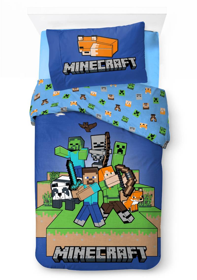 Minecraft Bettwäsche 140x200 cm, Multi von Minecraft