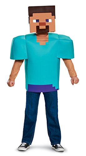 Disguise Offizielles Minecraft Kostüm Kinder Jungen Minecraft Steve Kostüm Classic Faschingskostüme Kinder L von Disguise