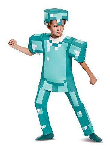 Minecraft DISK65662K Diamantenrüstung Kostum fur Kider, Jungen, Diamant, M von Disguise