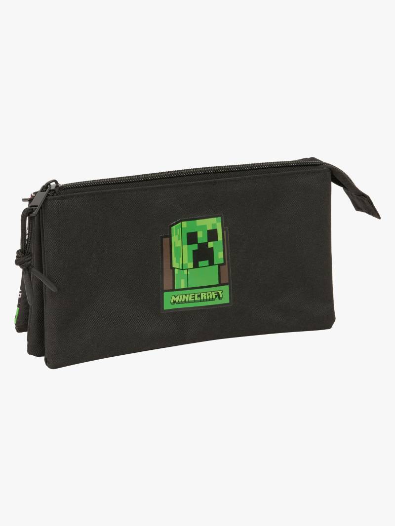 Minecraft Dreifach-Federmäppchen, Schwarz von Minecraft