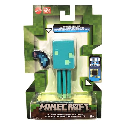 Mattel Minecraft Gelenkfigur mit Baupapierwürfeln, Sortiert, S (HLB16) von Mattel