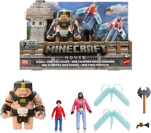 Minecraft Mattel Story-Set mit 3 Actionfiguren & 4 Zubehörteilen, ein gut verarbeitetes Fluchtfiguren-Set, inspiriert von einem Film, Spielzeug-Sammelstück Minecraft Mattel Story-Set mit 3 Actionfiguren & 4 Zubehörteilen, ein gut verarbeitetes Fluchtfiguren-Set, inspiriert von einem Film, Spielzeug-Sammelstück von Minecraft