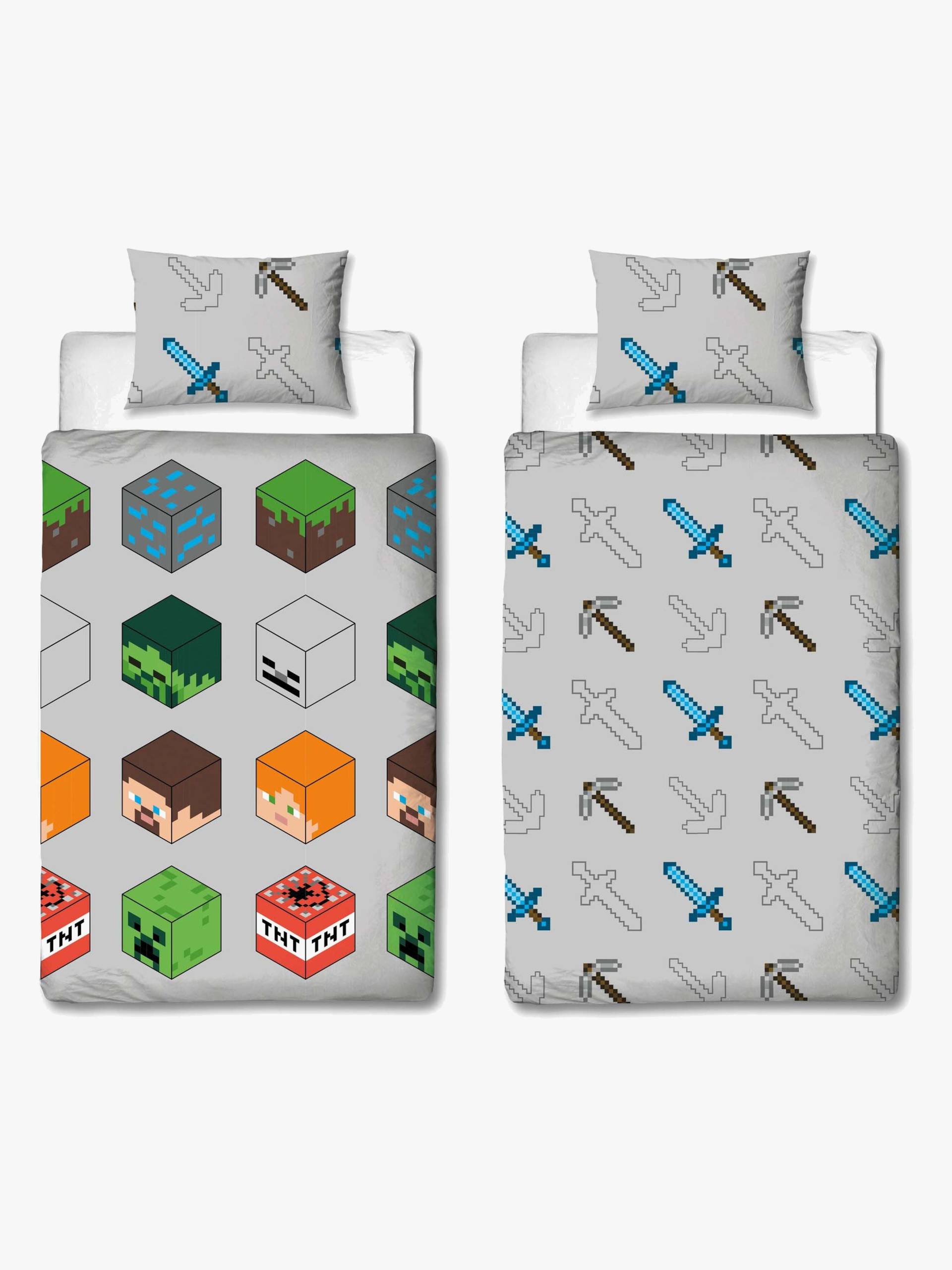 Minecraft Pixel Bettwäsche 140 x 200 cm von Minecraft