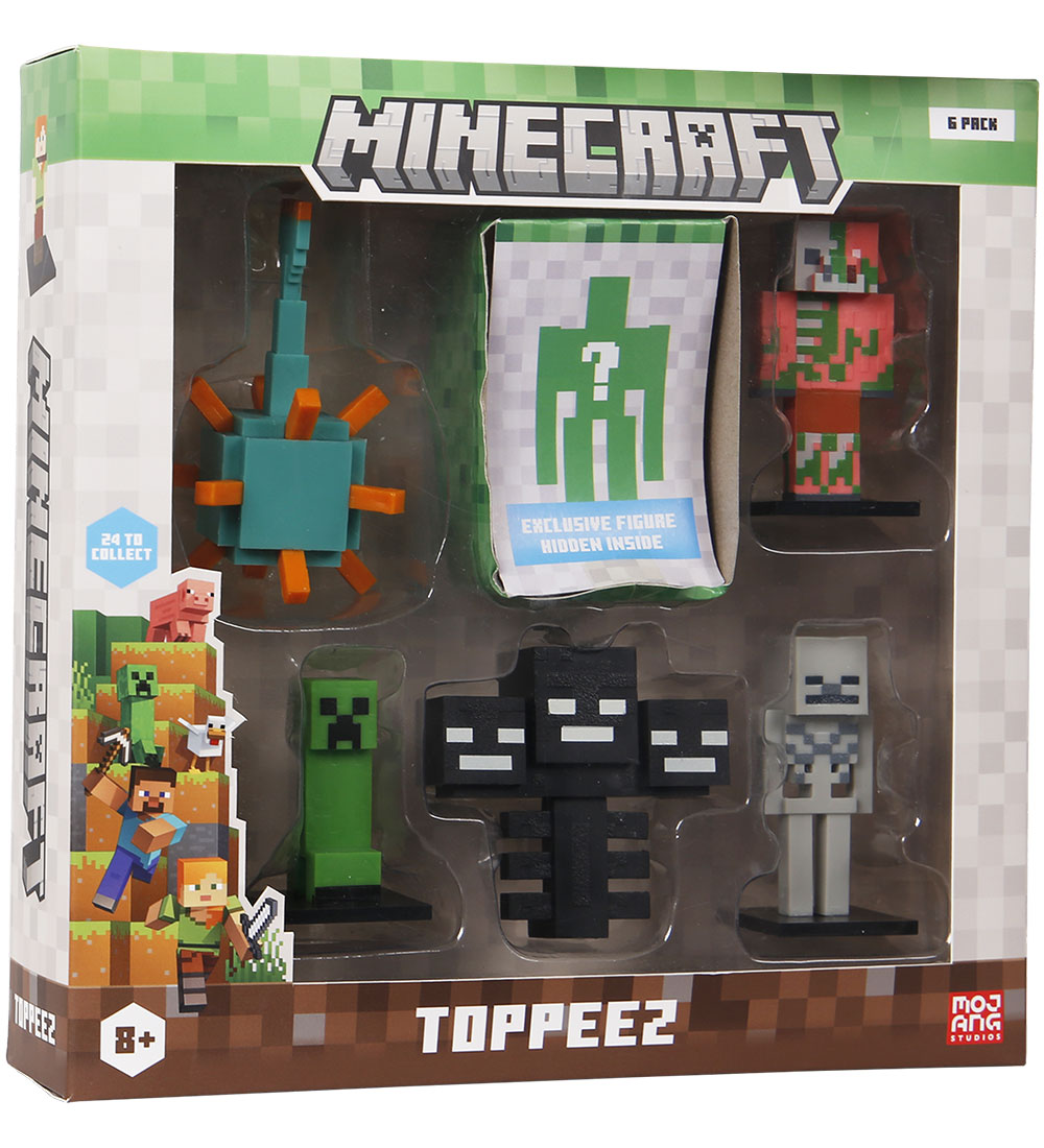 Minecraft Spielfiguren - 3D - 6er-Pack - Minecraft - One Size - Spielzeugfiguren von Minecraft