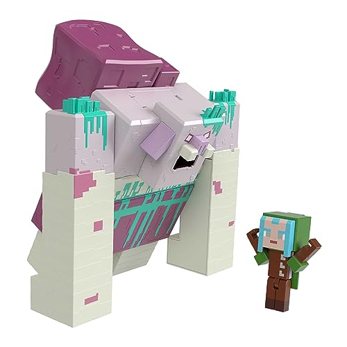 Minecraft Spielzeug, Legends Devourer Actionfigur, 1 Ranger Actionfigur und 2 Zubehörteile, Geschenkset zum Sammeln, HNC08 von Mattel