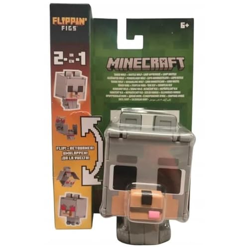 Minecraft Vanilla Flippin Figs Hostel Wolf und gezähmter Wolf Actionfigur ab 6 Jahren von Minecraft