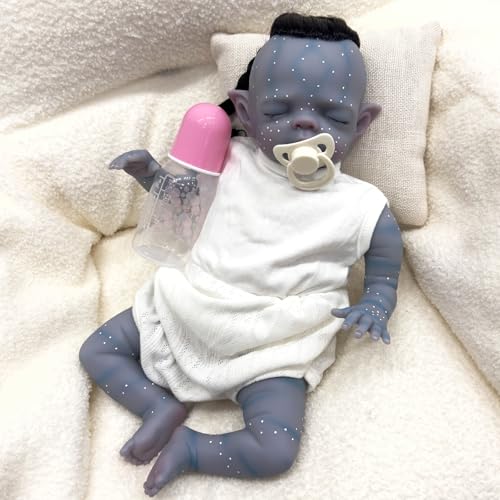 MineeQu 18 Zoll Pumpkin Pixie Avatar Baby Puppe Handgewurzelte Haare Sternen-Gesicht Schlafende Reborn Avatar-Puppe Flasche & Onesie MineeQu 18 Zoll Pumpkin Pixie Avatar Baby Puppe Handgewurzelte Haare Sternen-Gesicht Schlafende Reborn Avatar-Puppe Flasche & Onesie von MineeQu