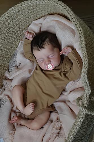 MineeQu 19 Zoll 48CM So Wirklich Verwurzelte Wimpern Echt Aussehen Schlafen Reborn Babypuppen Gefertigt aus Ganzkörper-Silikon-Vinyl Anatomisch korrekt Realistisch Neugeborenes Baby Junge Puppen MineeQu 19 Zoll 48CM So Wirklich Verwurzelte Wimpern Echt Aussehen Schlafen Reborn Babypuppen Gefertigt aus Ganzkörper-Silikon-Vinyl Anatomisch korrekt Realistisch Neugeborenes Baby Junge Puppen von MineeQu