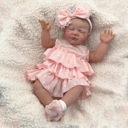 MineeQu 19 Zoll Realistische Baby Puppe Lebensechte Reborn Neugeborenes Schlafendes Mädchenpuppe, A Moment In My Arms, Forever In My Heart MineeQu 19 Zoll Realistische Baby Puppe Lebensechte Reborn Neugeborenes Schlafendes Mädchenpuppe, A Moment In My Arms, Forever In My Heart von MineeQu