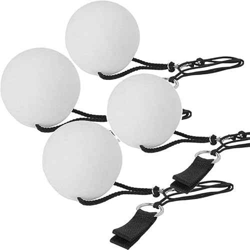Mineup 4 Stück LED Poi Bälle, Leuchtende POI Jonglierbälle Mit Regenbogen Farben Und Strobe Effekt, LED Poi Jonglierbälle Kinder, Jonglierbälle Leuchtend Für Kinder Und Erwachsene, Anfänger von Mineup