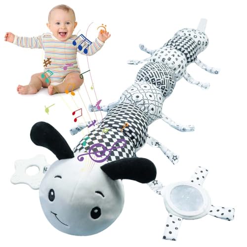 Mineup Baby Musical Raupe Kuscheltier, Baby Spielzeug Musikalisches Plüschtier, Raupe Plüschtier Spielzeug mit Lineal, Baby musikspielzeug für 0 3 6 9 12 Monate Junge Mädchen（57 * 10cm） von Mineup
