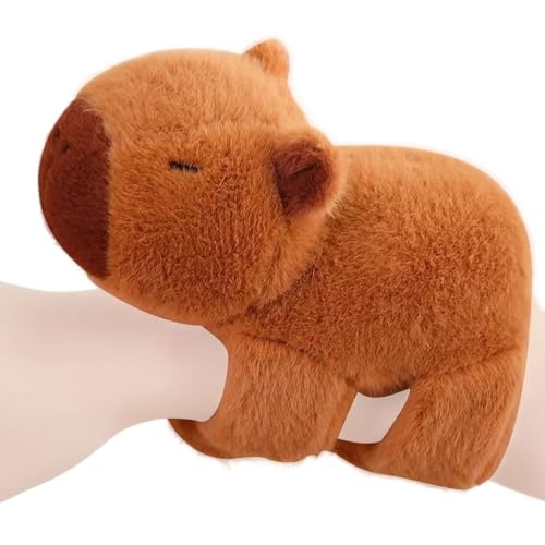 Mineup Capybara Schnapparmband Kinder, Capybara Kuscheltier, Plüsch Capybara Slap Armband, Plüschtier Klatscharmband Kinder, Simulation Capybara Kuscheltier, Kleine Mitbringsel Für Jungen & Mädchen von Mineup