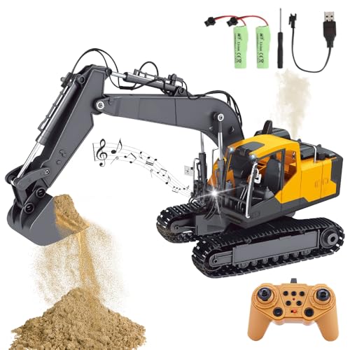 Mineup Ferngesteuerter Bagger, 14 Kanal RC mit Fernbedienung, 1:12 Modell, Simulierter Rauch, Klang, Beleuchtung, Metall Elektrischer Bagger, Geschenke für Jungen 7 8+ Jahre Mineup Ferngesteuerter Bagger, 14 Kanal RC mit Fernbedienung, 1:12 Modell, Simulierter Rauch, Klang, Beleuchtung, Metall Elektrischer Bagger, Geschenke für Jungen 7 8+ Jahre von Mineup