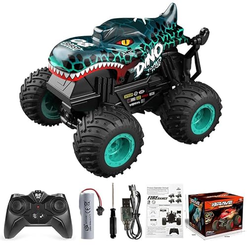 Mineup Ferngesteuertes Auto Dinosaurier, 2,4GHz 20 km/h RC Monstertruck, 1:20 Monstertruck Ferngesteuerte, Rc Auto Licht und Musi, 360°Drehbares, Dinosaurier Spielzeug für Kinder ab 3 4 5 6 8 10 Jahre von Mineup
