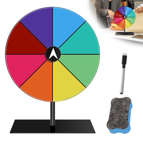 Mineup Glücksrad Zum Drehen, 30cm Drehendes Preisrad, Robustes Bearbeitbares Drehrad, Farb-Roulette-Spinner, Preisrad-Spinner mit Ständer,8 Steckplätze, Glücksrad zum selbstgestalten Mineup Glücksrad Zum Drehen, 30cm Drehendes Preisrad, Robustes Bearbeitbares Drehrad, Farb-Roulette-Spinner, Preisrad-Spinner mit Ständer,8 Steckplätze, Glücksrad zum selbstgestalten von Mineup