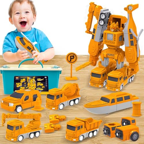 Mineup Magnetische Transform Spielzeug für Kinder, 26pcs Baustellenfahrzeuge Auto Spielzeugset, Roboter Spielzeug,Magnetic Transform Engineering Toys DIY Zusammengebaut Spielzeug für 3+ Jungen Mädchen Mineup Magnetische Transform Spielzeug für Kinder, 26pcs Baustellenfahrzeuge Auto Spielzeugset, Roboter Spielzeug,Magnetic Transform Engineering Toys DIY Zusammengebaut Spielzeug für 3+ Jungen Mädchen von Mineup