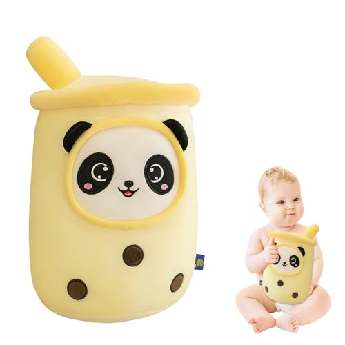 Mineup Panda Bubble Tea Plüschtier 24CM Bubble Tea Boba Plüschkissen,Bubble Tea Plüsch Spielzeug Gefüllter Milchtee Weiche Softpuppe, Kawaii Boba Plüschkissen,Bubble Tea Kuscheltier für Mädchen Jungen von Mineup