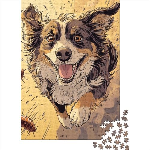 Australian Shepherd Puzzles 1000 Teile Schwer Puzzle Spielzeug Lernspiel Impossible Herausforderung Spielzeug Für Erwachsene Und Kinder in Bewährter 1000pcs (75x50cm) von MingSheng
