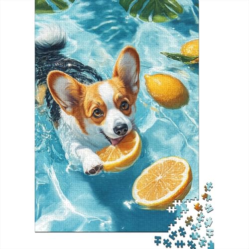Corgi Puzzle 1000-teilige Schwer Puzzle Spielzeug Pädagogisches Spiel Impossible Herausforderungsspielzeug Für Erwachsene Und Kinder in Bewährter 1000pcs (75x50cm) von MingSheng