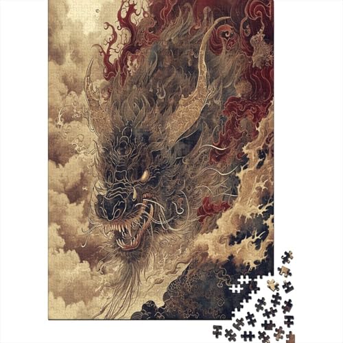 Drache Puzzle 1000 Teile - Puzzle Für Erwachsene, Puzzle, Puzzlespiel Erwachsenen Puzzlespiel Puzzel 1000pcs (75x50cm) von MingSheng