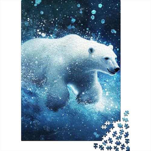 Eisbär Puzzle 1000 Teile Schwer Puzzle Spielzeug Lernspiel Impossible Herausforderung Spielzeug Für Erwachsene Und Kinder Ab 12 Jahren 1000pcs (75x50cm) von MingSheng