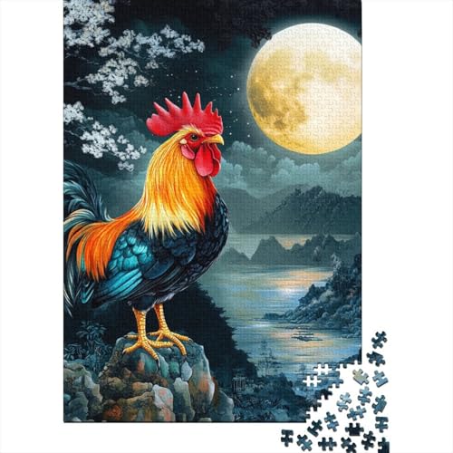 Hahn Puzzles 1000 Teile Schwer Puzzle Spielzeug Lernspiel Impossible Herausforderung Spielzeug Für Erwachsene Und Kinder Ab 12 Jahren 1000pcs (75x50cm) von MingSheng