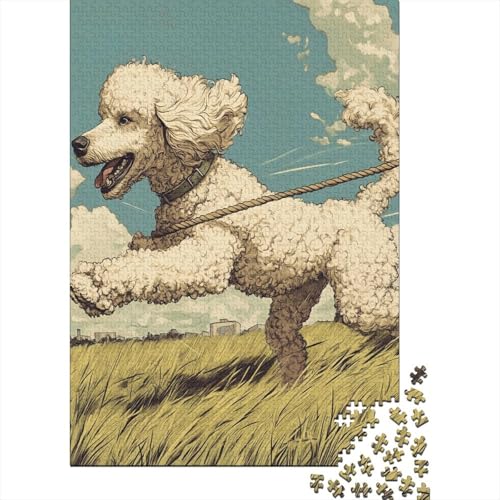 Pudel Puzzle 1000-teilige Schwer Puzzle Spielzeug Pädagogisches Spiel Impossible Herausforderungsspielzeug Für Erwachsene Und Kinder Ab 14 Jahren 1000pcs (75x50cm) von MingSheng