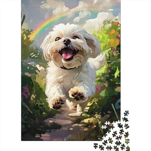 Shih Tzu Puzzle 1000-teilige Schwer Puzzle Spielzeug Pädagogisches Spiel Impossible Herausforderungsspielzeug Für Erwachsene Kinder 1000pcs (75x50cm) von MingSheng