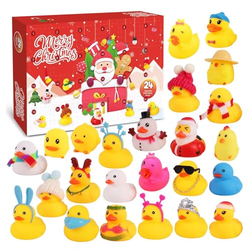 24 Stück Adventskalender 2024 Weihnachts Gummienten - Niedliche Sortierte Gummienten Für Kinder Badeenten Badespielzeug Weihnachtsenten Dekorationen Für Weihnachtsfeier Strumpffüller Baby 24 Stück Adventskalender 2024 Weihnachts Gummienten - Niedliche Sortierte Gummienten Für Kinder Badeenten Badespielzeug Weihnachtsenten Dekorationen Für Weihnachtsfeier Strumpffüller Baby von Mingchengheng