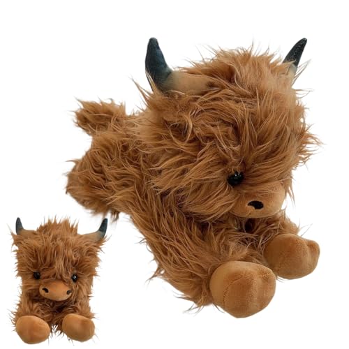 Hochlandkuh Plüschtier, Hochlandrind Kuscheltier 38 x 22 cm, Hochlandkuh Plüsch Highland Cow Umarmungsfigur für Party Geburtstag Weihnachten Thanksgiving für Mädchen, Junge Hochlandkuh Plüschtier, Hochlandrind Kuscheltier 38 x 22 cm, Hochlandkuh Plüsch Highland Cow Umarmungsfigur für Party Geburtstag Weihnachten Thanksgiving für Mädchen, Junge von Mingchengheng