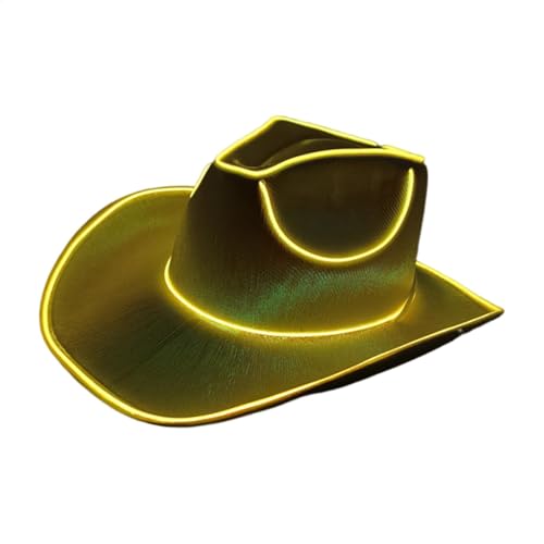 Mingchengheng Cowboyhut Mit Blinkender LED-Krempe, LED-Leuchthut, Lustiger Leuchthut, Partyhut Für Geburtstagsparty, Hochzeit, Abschlussball, Festzug, Cosplay, Halloween Mingchengheng Cowboyhut Mit Blinkender LED-Krempe, LED-Leuchthut, Lustiger Leuchthut, Partyhut Für Geburtstagsparty, Hochzeit, Abschlussball, Festzug, Cosplay, Halloween von Mingchengheng