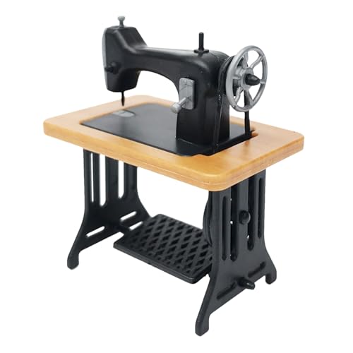 Miniatur Nähmaschine, Kleine Modell-Puppennähmaschine Im Maßstab 1:24, Miniatur Möbel Spielzeug Für Puppenhaus Spielzimmer Esszimmer Dekoration Miniatur Nähmaschine, Kleine Modell-Puppennähmaschine Im Maßstab 1:24, Miniatur Möbel Spielzeug Für Puppenhaus Spielzimmer Esszimmer Dekoration von Mingchengheng