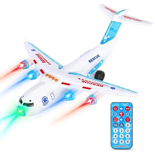 Mingfuxin Fernbedienung Flugzeug Spielzeug für Kinder, Elektronisches Spielzeug mit Lichtern und Musik für Jungen, Mädchen, Anfänger von Mingfuxin