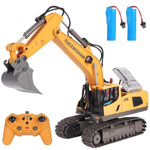 Mingfuxin Ferngesteuerter Bagger Spielzeug, 2.4GHZ RC Bagger für Kinder, Kinderspielzeug RC Bagger mit Metall Schaufel, 680° Drehung, Lichtern & Sound für Jungen Mädchen Weihnachten Geschenk Mingfuxin Ferngesteuerter Bagger Spielzeug, 2.4GHZ RC Bagger für Kinder, Kinderspielzeug RC Bagger mit Metall Schaufel, 680° Drehung, Lichtern & Sound für Jungen Mädchen Weihnachten Geschenk von Mingfuxin