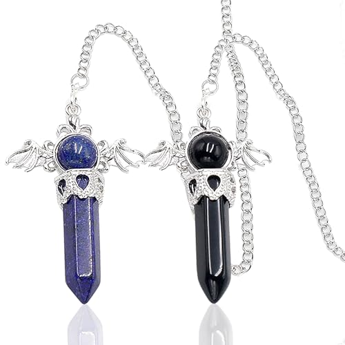 Pendel,Minging 2 Stück Kristalle Pendel Esoterik für Weissagung Wünschelrute Pendel Kristall Edelsteine Kegel Anhänger Reiki Wicca Witchcraft Supplies Pendulum Pirituelles Punktpendel Pendel Esoterik Pendel,Minging 2 Stück Kristalle Pendel Esoterik für Weissagung Wünschelrute Pendel Kristall Edelsteine Kegel Anhänger Reiki Wicca Witchcraft Supplies Pendulum Pirituelles Punktpendel Pendel Esoterik von Minging