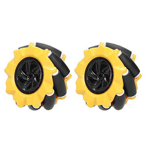 80 Mm Gelb Schwarzes Mecanum Rad Omni Richtungsroboter -Roboter -Autoteile -Spielzeugkomponenten (1 Paar) von Mingzhe