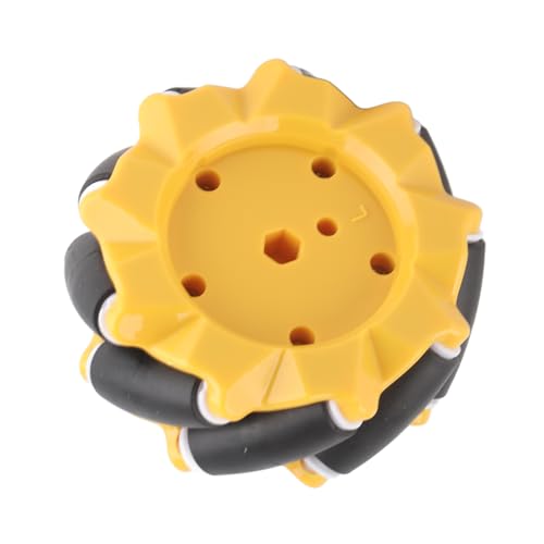 80 Mm Gelb Schwarzes Mecanum Rad Omni Richtungsroboter -Roboter -Autoteile -Spielzeugkomponenten (Zwei Paare) von Mingzhe
