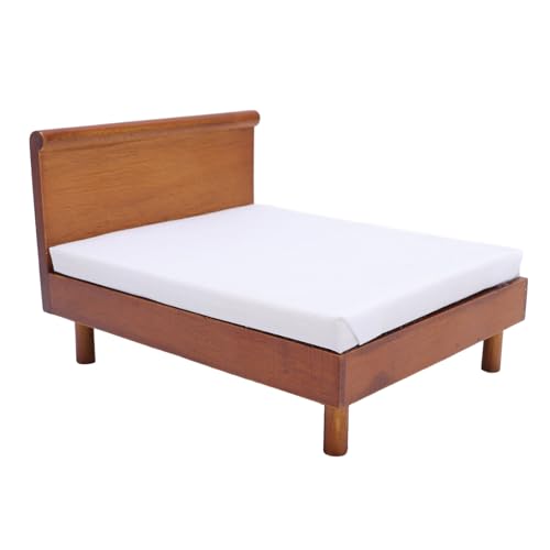 Mingzhe Holzpuppenhausbett Realistische Detaillierte Miniaturmöbel für Wohnkultur 1:12 Puppenhaus Schlafzimmer Mingzhe Holzpuppenhausbett Realistische Detaillierte Miniaturmöbel für Wohnkultur 1:12 Puppenhaus Schlafzimmer von Mingzhe