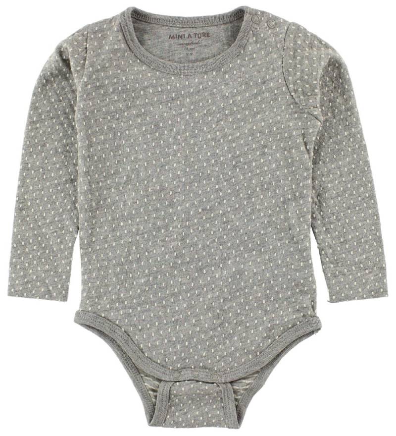 Mini A Ture Body l/ä - Grau Meliert m. Punkte - Mini A Ture - 68 - Body L/Ä Mini A Ture Body l/ä - Grau Meliert m. Punkte - Mini A Ture - 68 - Body L/Ä von Mini A Ture