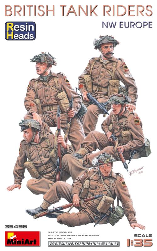 Britische aufgesessene Infanterie Nordwesteuropa (5 Figuren) von Mini Art