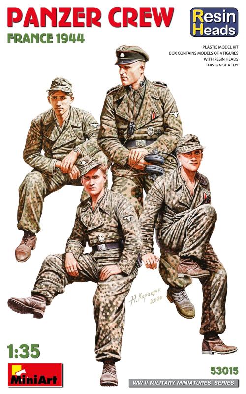 Deutsche Panzer Crew - France 1944 (4 Figuren) von Mini Art